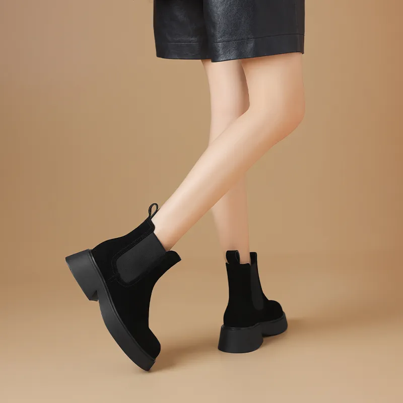 BOERDIQI Cigarette-Box Boots Ankle Boots 4.5cm Women's-3