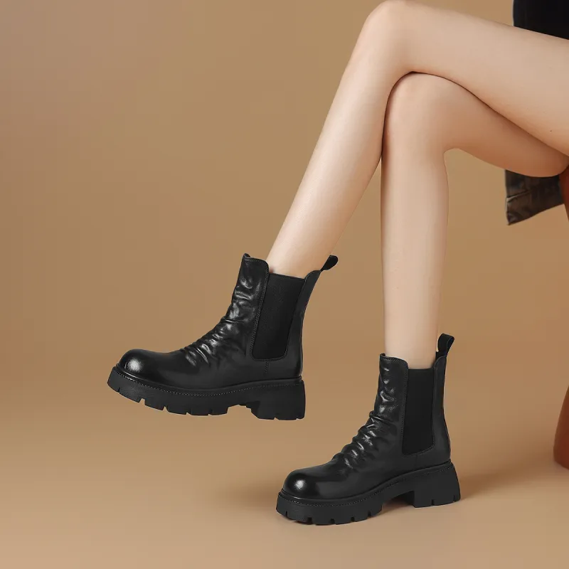BOERDIQI Short Chelsea Boots 4.8cm Women's-1