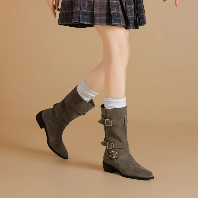BOERDIQI Cavalier Boots Ankle Boots 4.4cm Women's-10