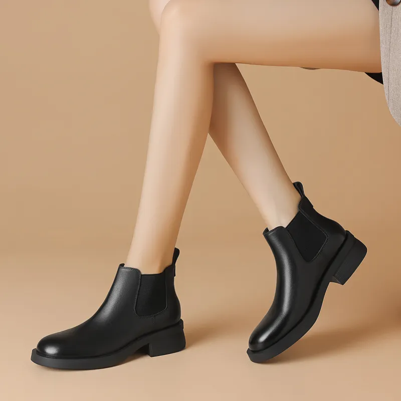 BOERDIQI Chelsea Boots Women's Black/Brown-3
