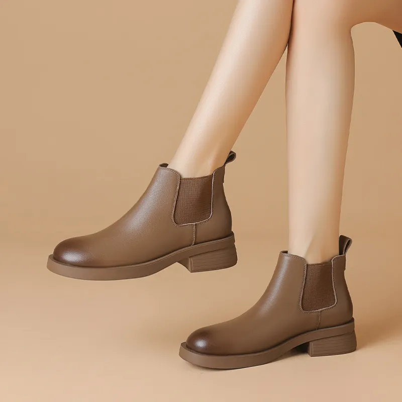 BOERDIQI Chelsea Boots Women's Black/Brown-8