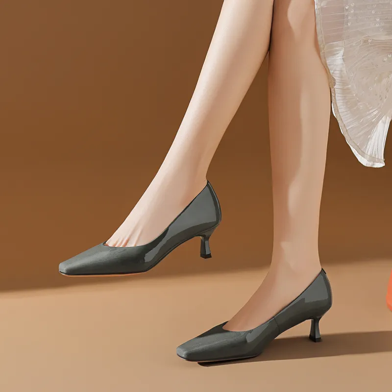 BOERDIQI Flared Heel High Heels 5cm Women's-1