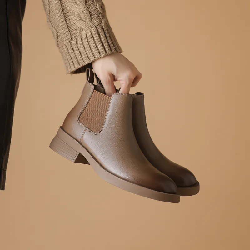 BOERDIQI Chelsea Boots Women's Black/Brown-11