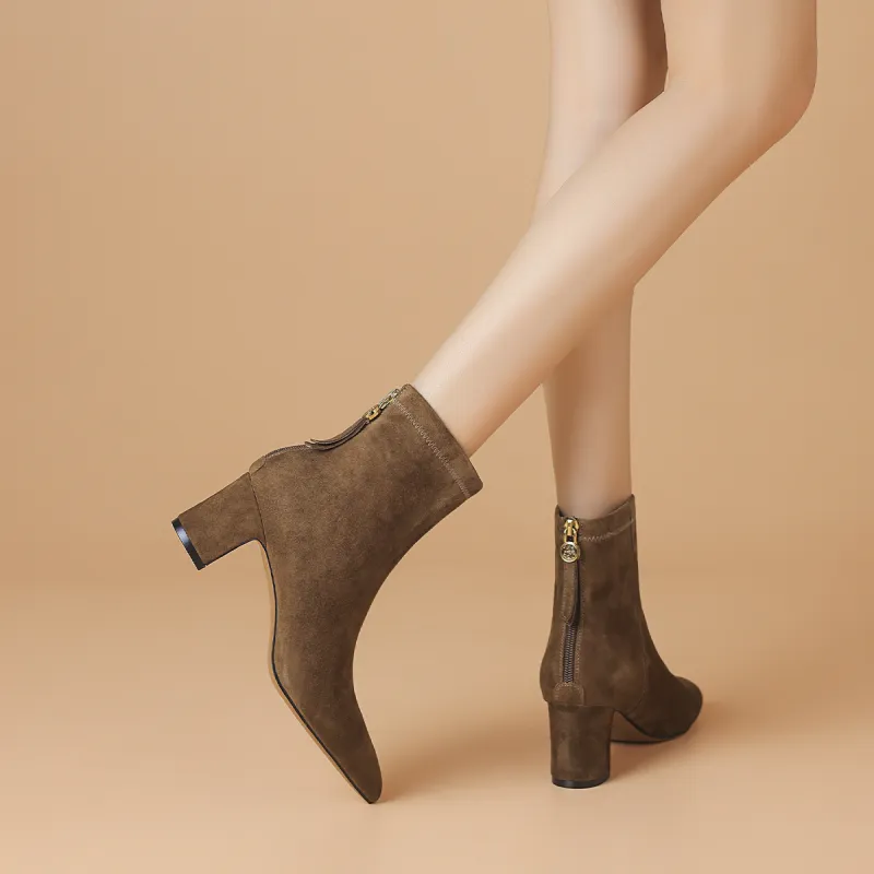 BOERDIQI Ankle Boots Women's Black/Khaki-9