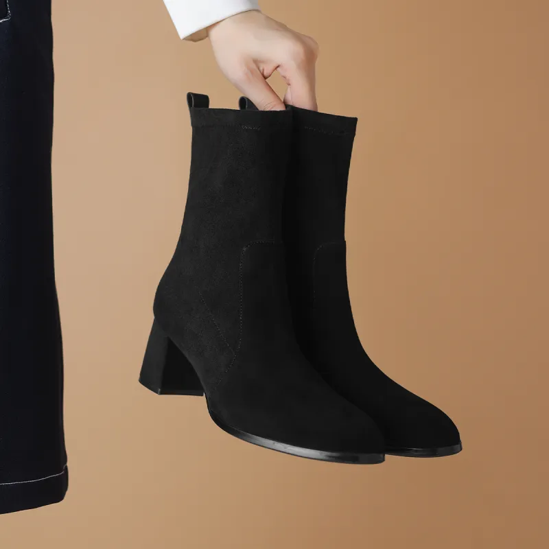 BOERDIQI Ankle Boots Women's Black-5