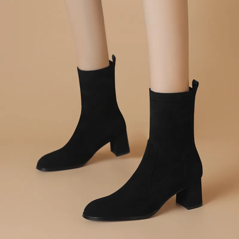 BOERDIQI Ankle Boots Women's Black-4