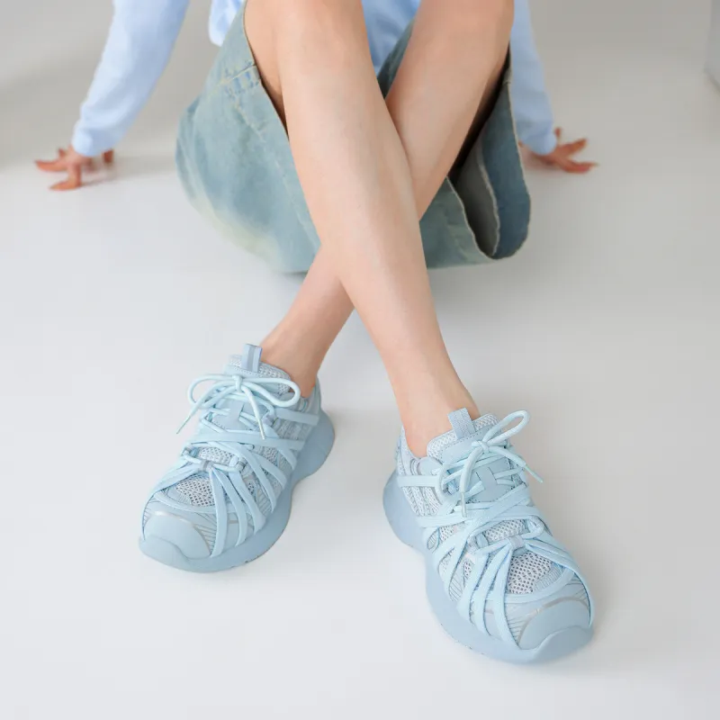 BOERDIQI Lightweight And Breathable Low Top Chunky Sneakers Women's-9