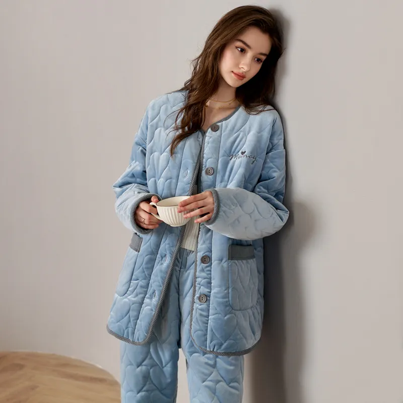 Meonsill Pajama Set Women's Blue-1