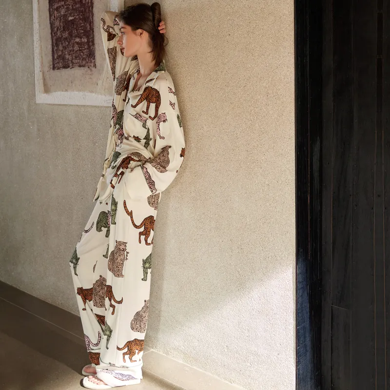 Meonsill Pajama Set Women's Apricot-4