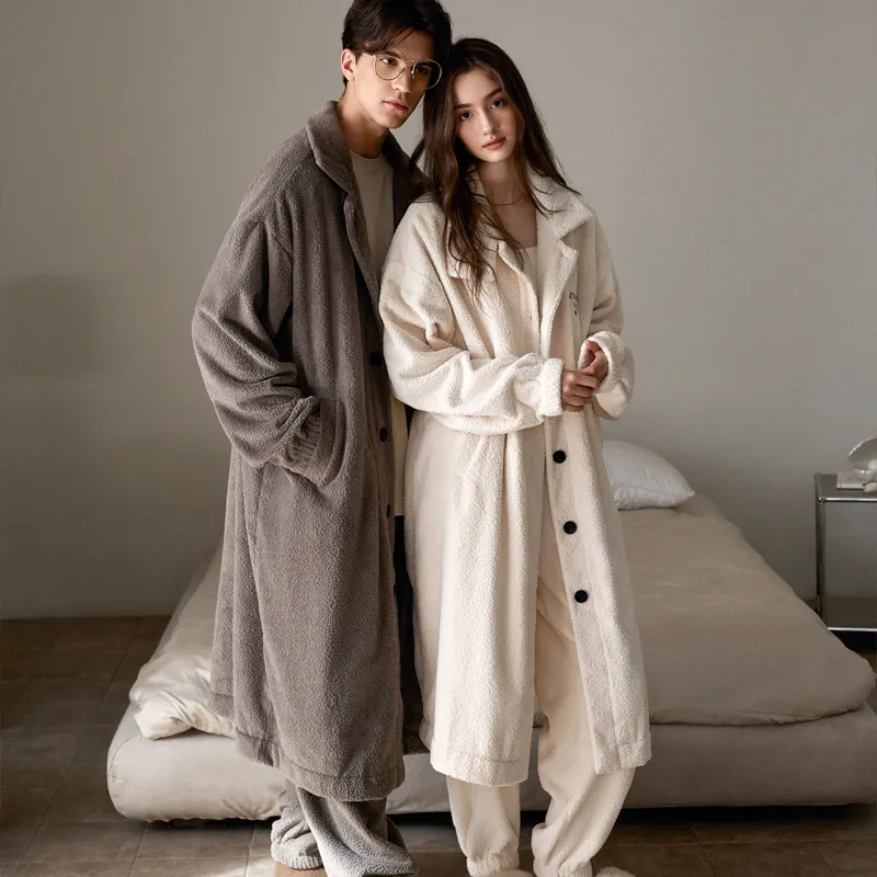 Meonsill Autumn And Winter Season Pajama Set Men's Umber-4