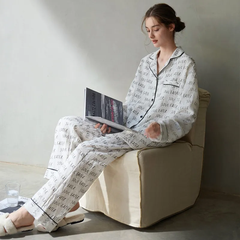 Meonsill Pajama Set Women's White-6