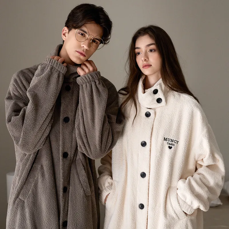 Meonsill Autumn And Winter Season Pajama Set Men's Umber-6