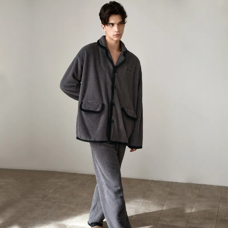 Meonsill Pajama Set Men's Dark Gray-2