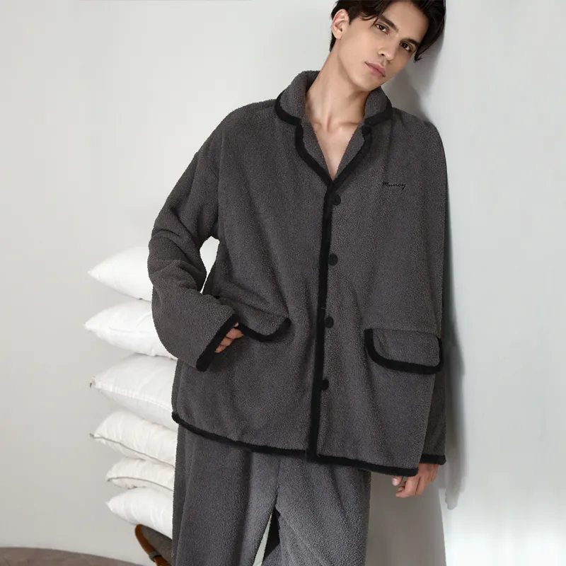 Meonsill Pajama Set Men's Dark Gray-1