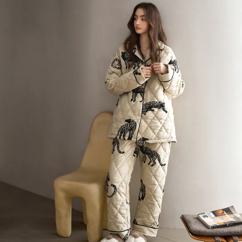 Meonsill Pajama Set Women's Apricot-2