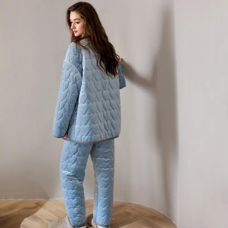 Meonsill Pajama Set Women's Blue-5