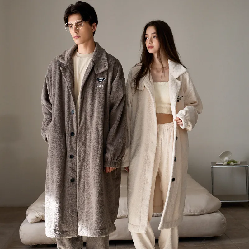 Meonsill Autumn And Winter Season Pajama Set Men's Umber-3