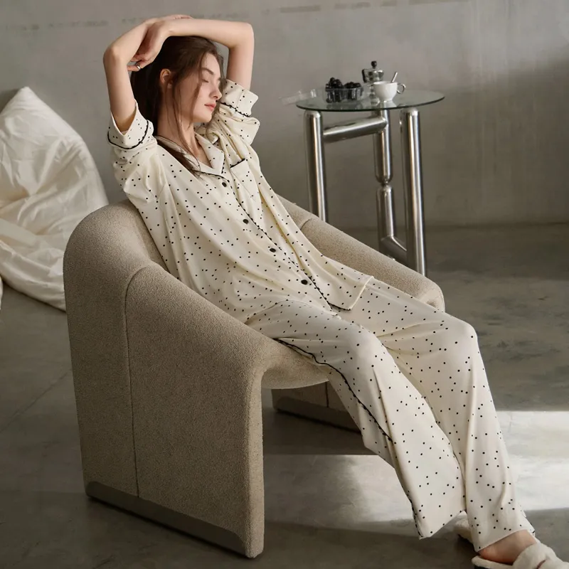Meonsill Pajama Set Women's Apricot-6