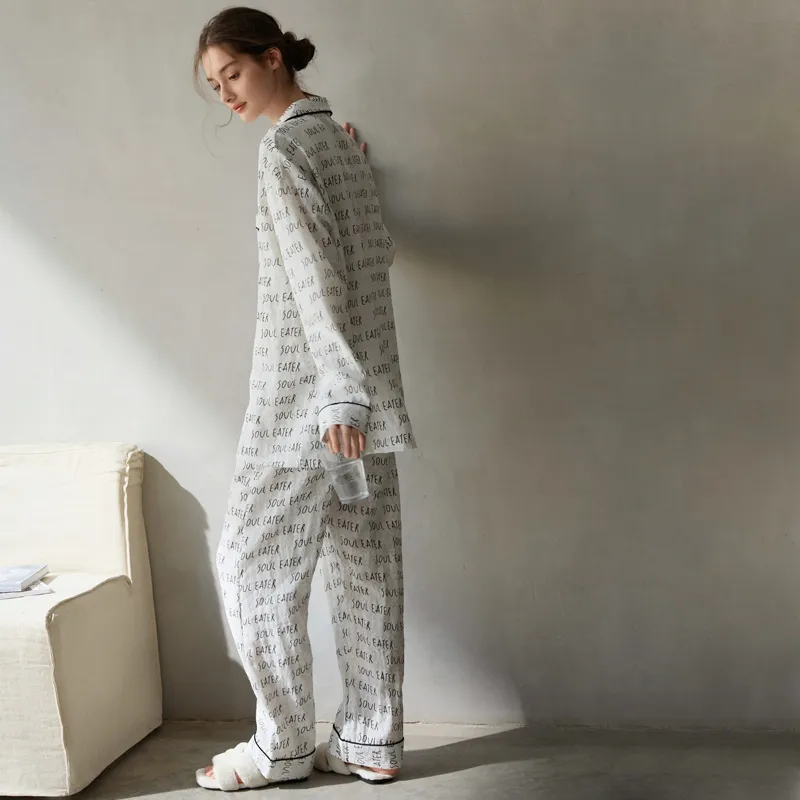 Meonsill Pajama Set Women's White-5