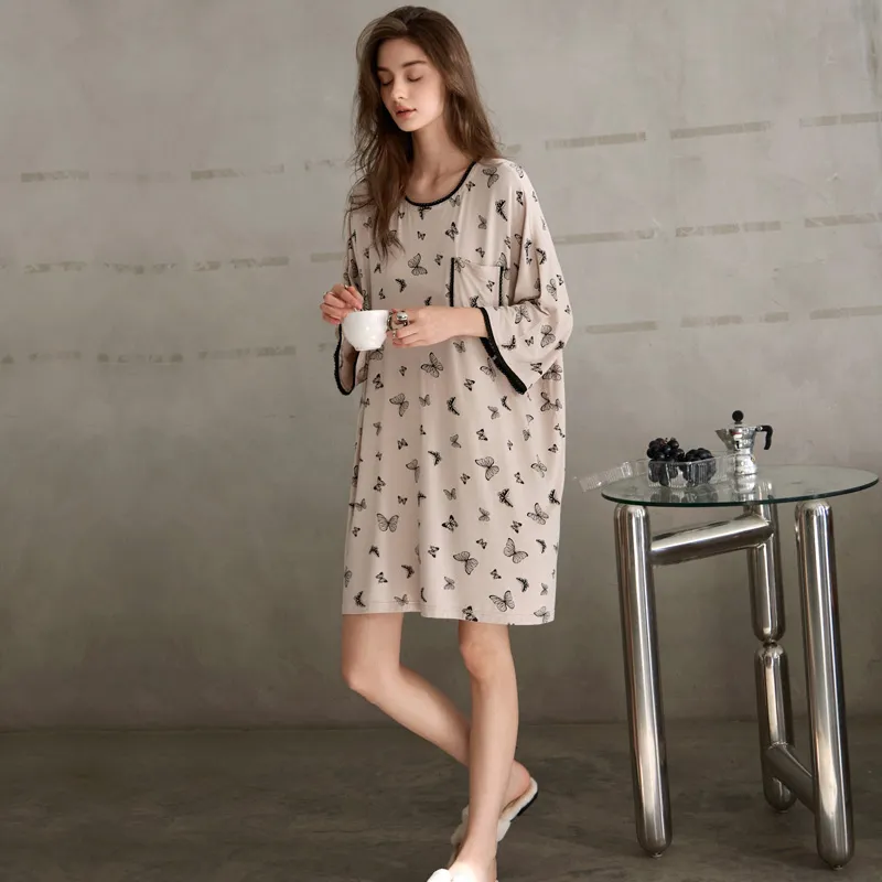 Meonsill Nightgown Women's Flesh Pink-2
