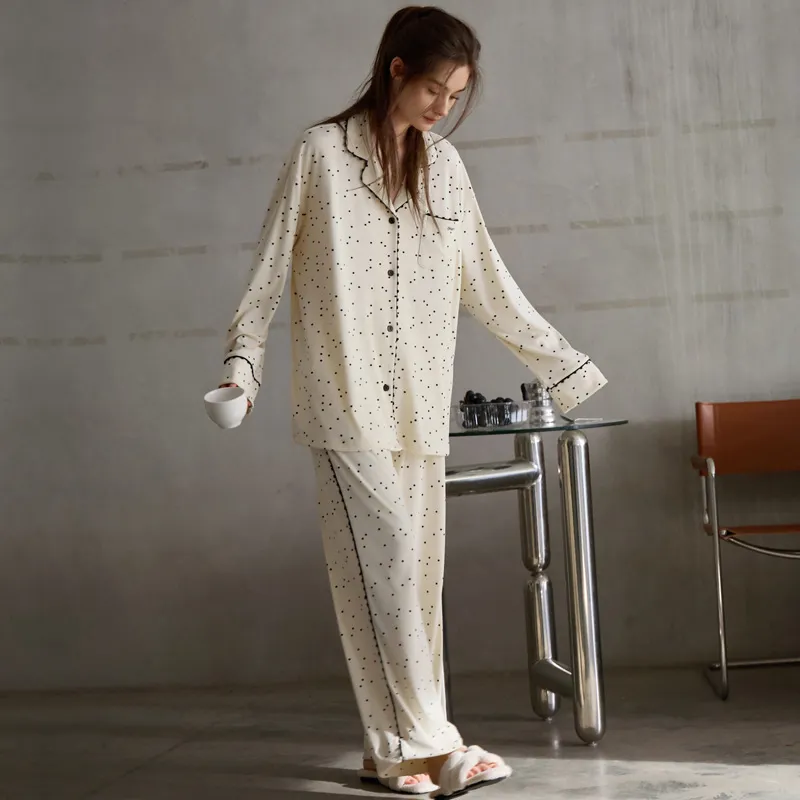 Meonsill Pajama Set Women's Apricot-3