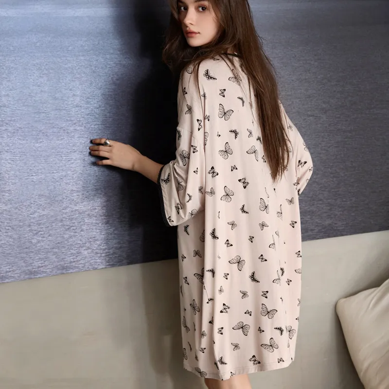 Meonsill Nightgown Women's Flesh Pink-5