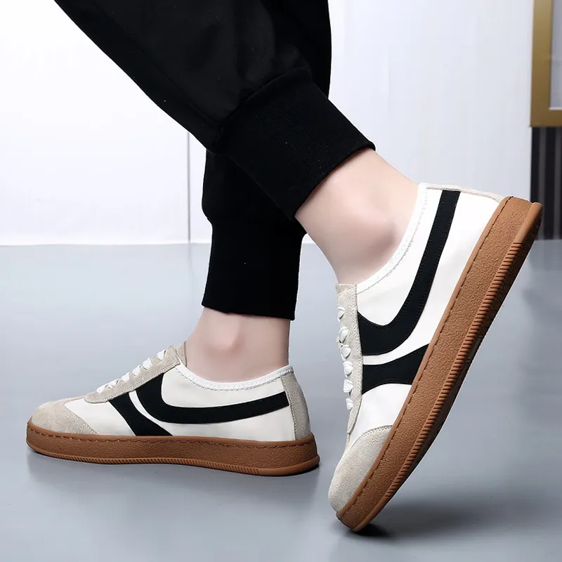 KACHILANG Low Top Skateboard Shoes Men's White-5