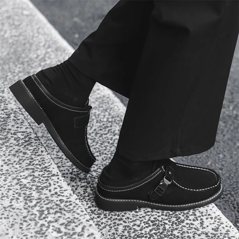 KACHILANG Rubber Sole Stitching Slip Resistant Wrap toe Slippers Men's-7