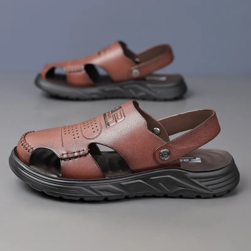KACHILANG Beach Sandals Men Black-8