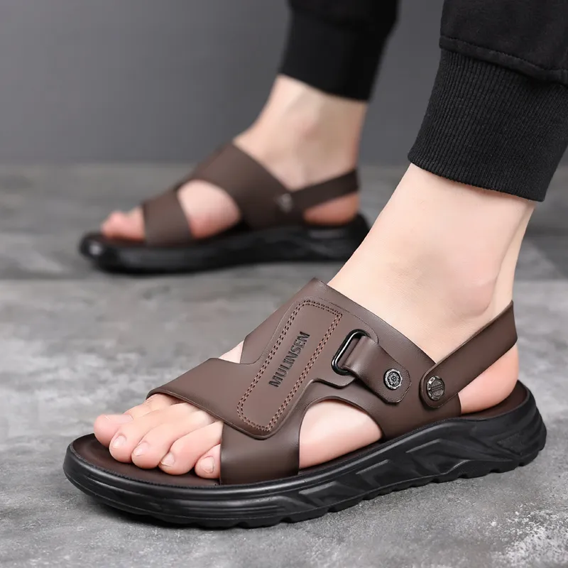 KACHILANG Beach Sandals Men Black-14