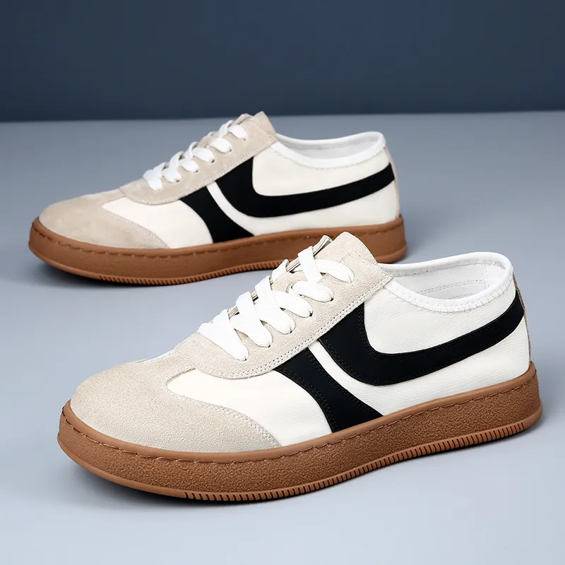 KACHILANG Low Top Skateboard Shoes Men's White-2