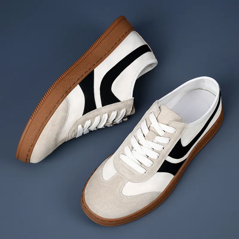 KACHILANG Low Top Skateboard Shoes Men's White-3