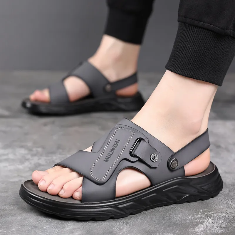 KACHILANG Beach Sandals Men Black-3