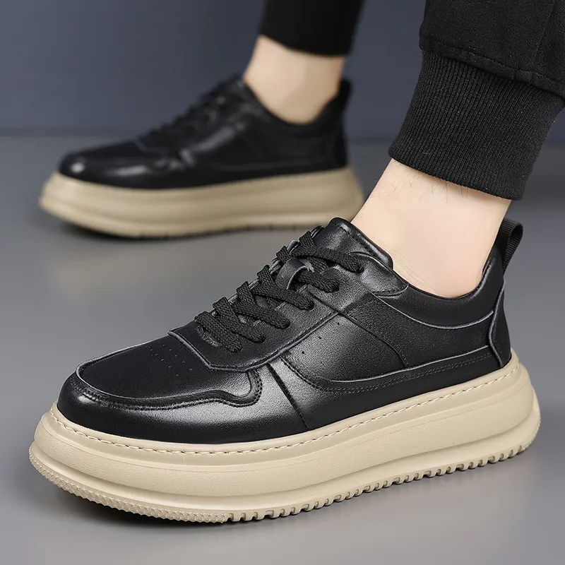 KACHILANG Slip Resistant Height Increasing Low Top Skateboard Shoes Men's-16