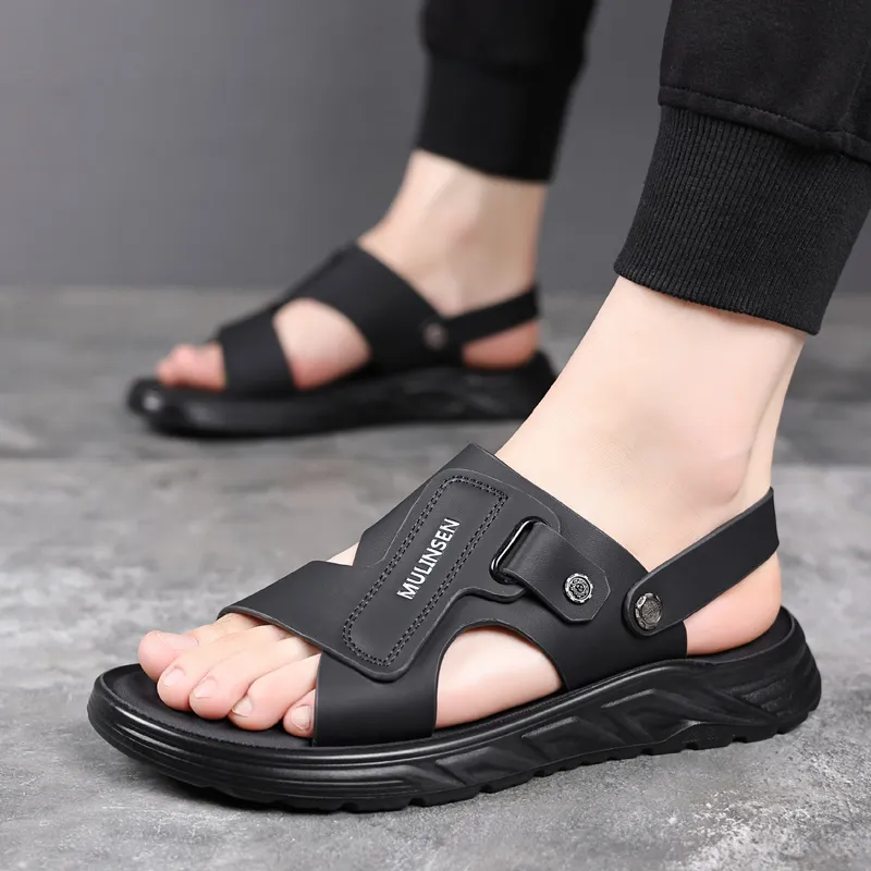 KACHILANG Beach Sandals Men Black-7