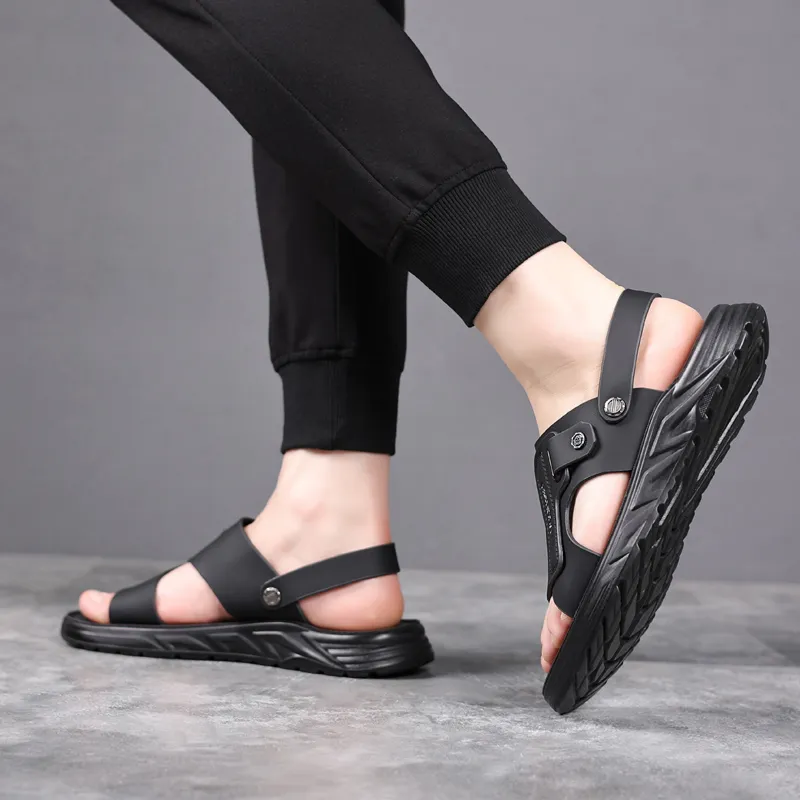 KACHILANG Beach Sandals Men Black-8