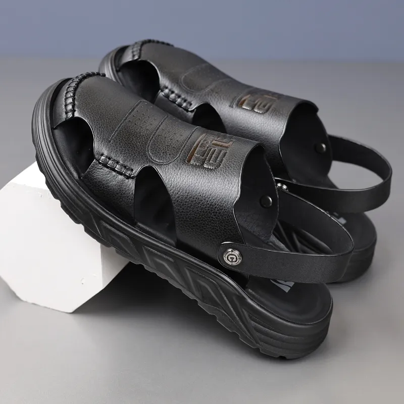 KACHILANG Beach Sandals Men Black-4