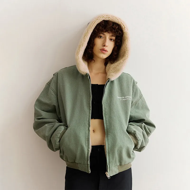 BLACK OF EXIT Jackets Coats Unisex Army Green-2