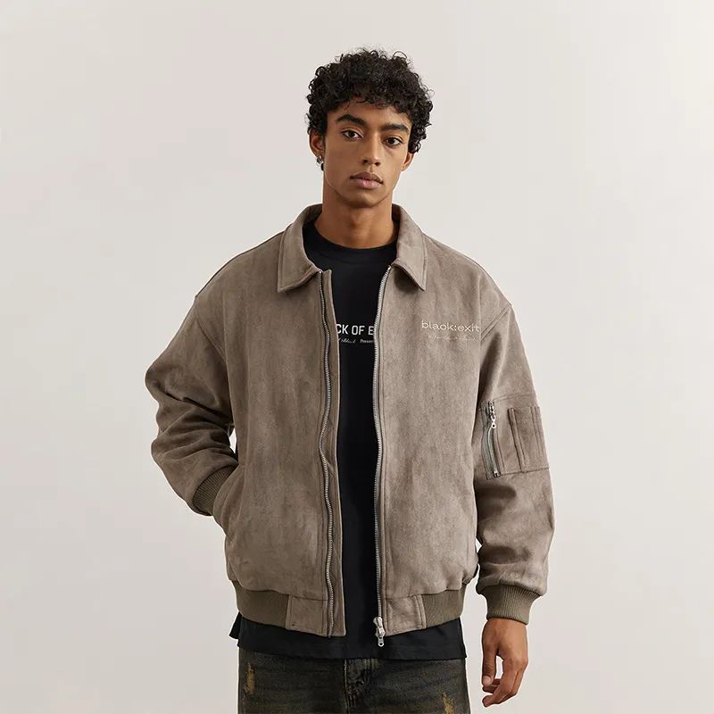 BLACK OF EXIT Jackets Unisex Camel Gray-2