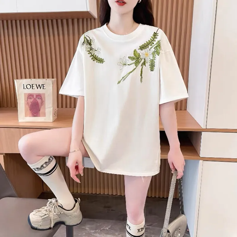 Vine Color Drop Shoulder Sleeve T Shirt Unisex-12