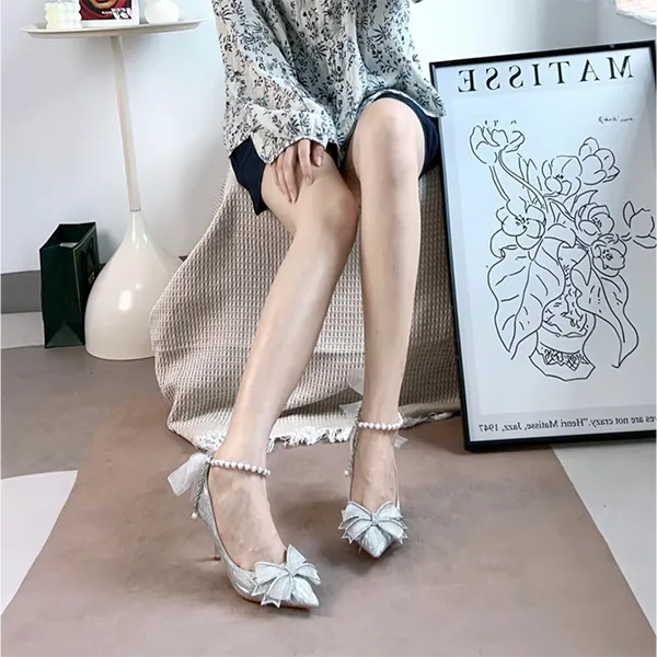 Ainer-cat Confessions Collection LOVE Sweet Romance High Heels 8cm Women's Silver-3