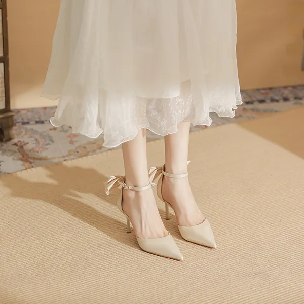 Ainer-cat High Heels 8cm Women's Apricot-2