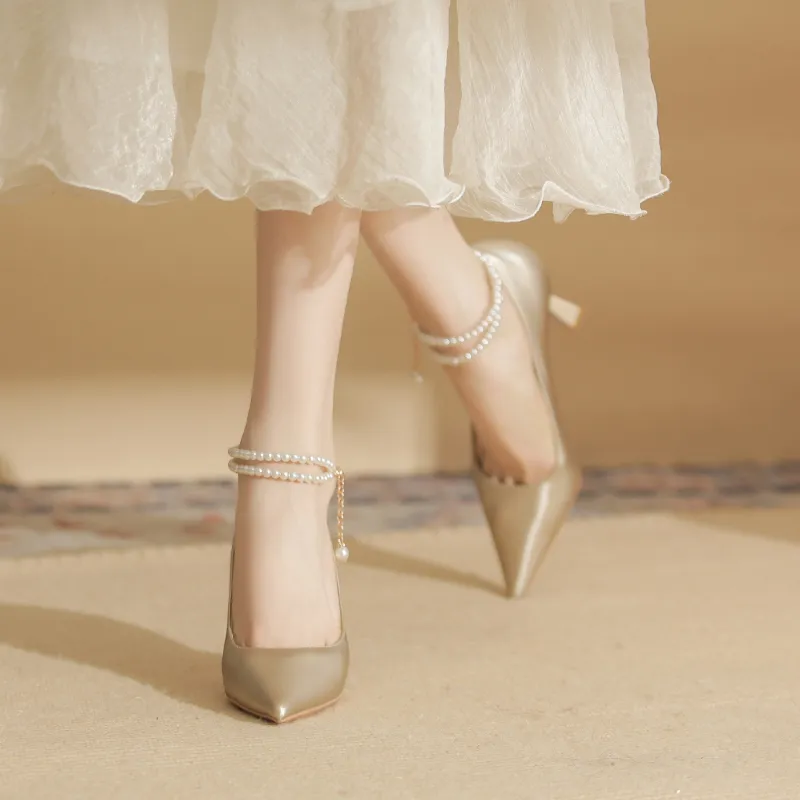 Ainer cat Slim Heel High Heels 8cm Women's-8