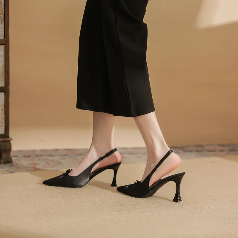 Ainer-cat Flared Heel High Heels 7.5cm Women's-4