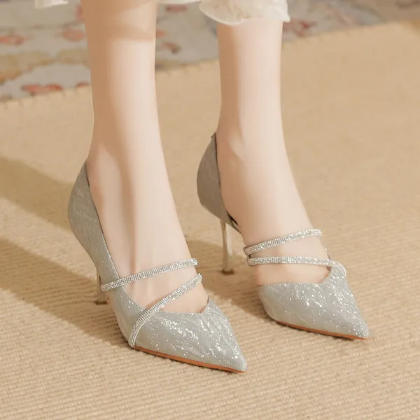 Ainer-cat Slim Heel High Heels 8cm Women's Champagne-2