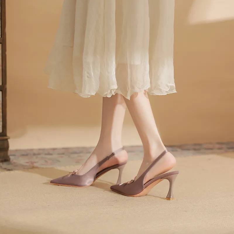 Ainer-cat Flared Heel High Heels 7.5cm Women's-9