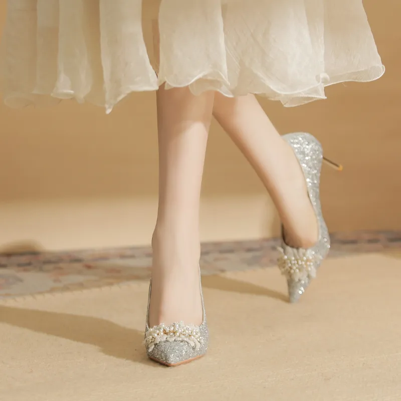 Ainer cat Slim Heel High Heels 8cm Women's-3