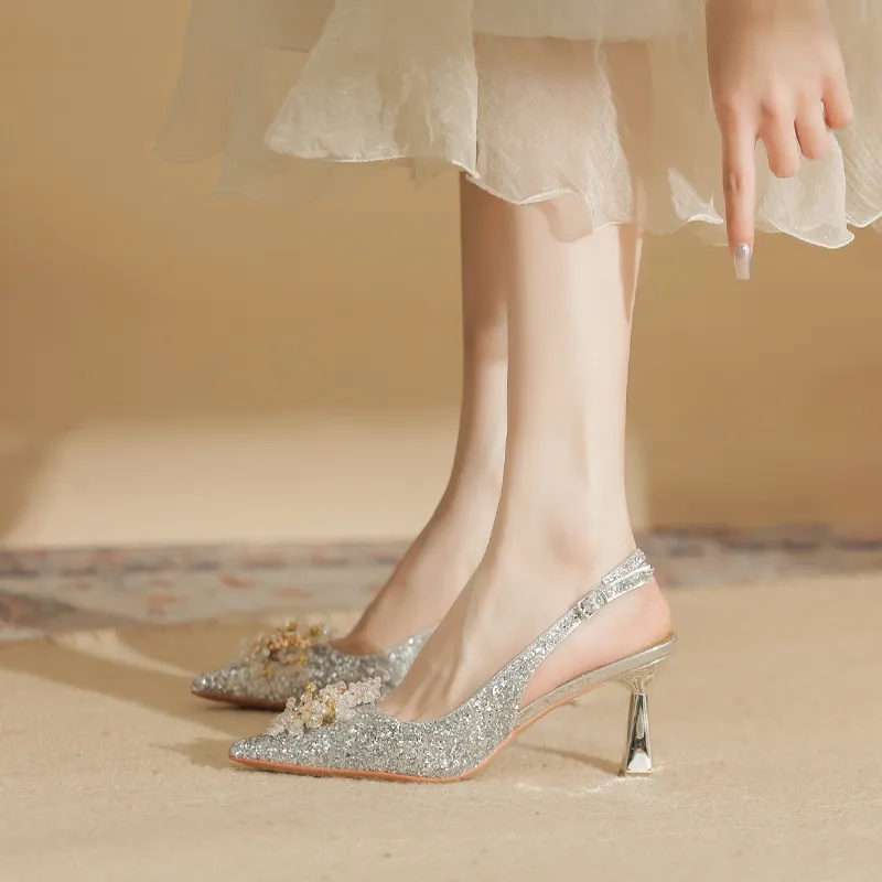 Ainer cat Slim Heel High Heels 7.5cm Women's-3