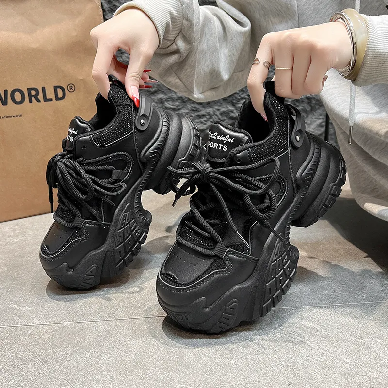 Boldi Kuki Slip Resistant Height Increasing Low Top Chunky Sneakers Women's-1