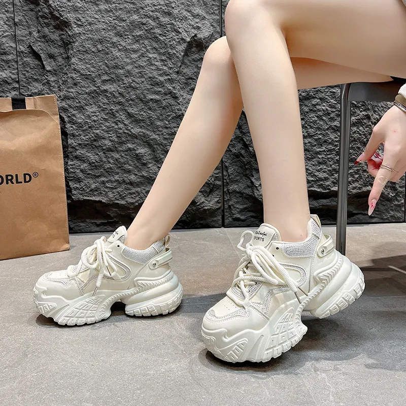 Boldi Kuki Slip Resistant Height Increasing Low Top Chunky Sneakers Women's-5